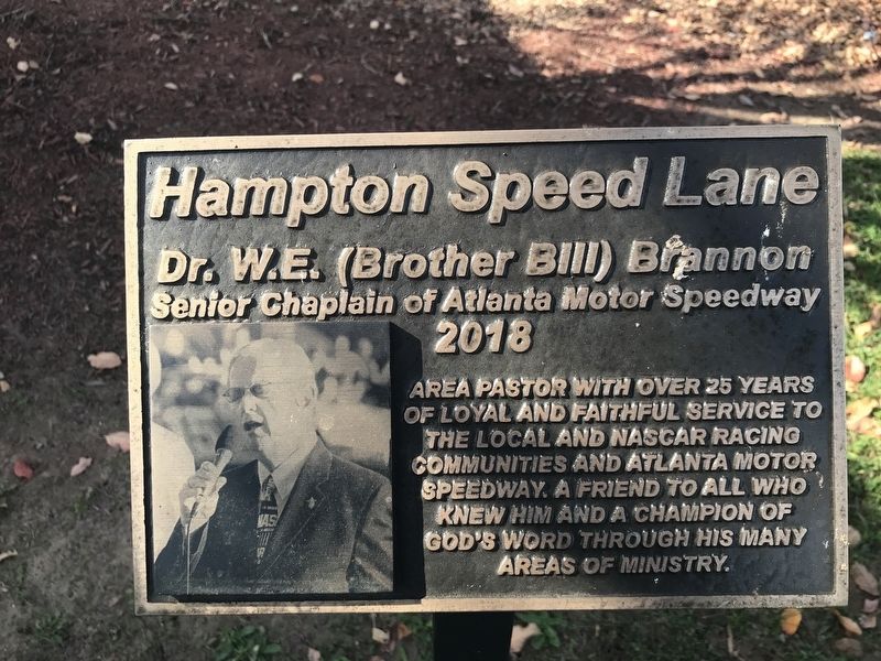 Hampton Speed Lane Marker. Click for full size. Hampton Speed Lane Marker image. Click for full size.