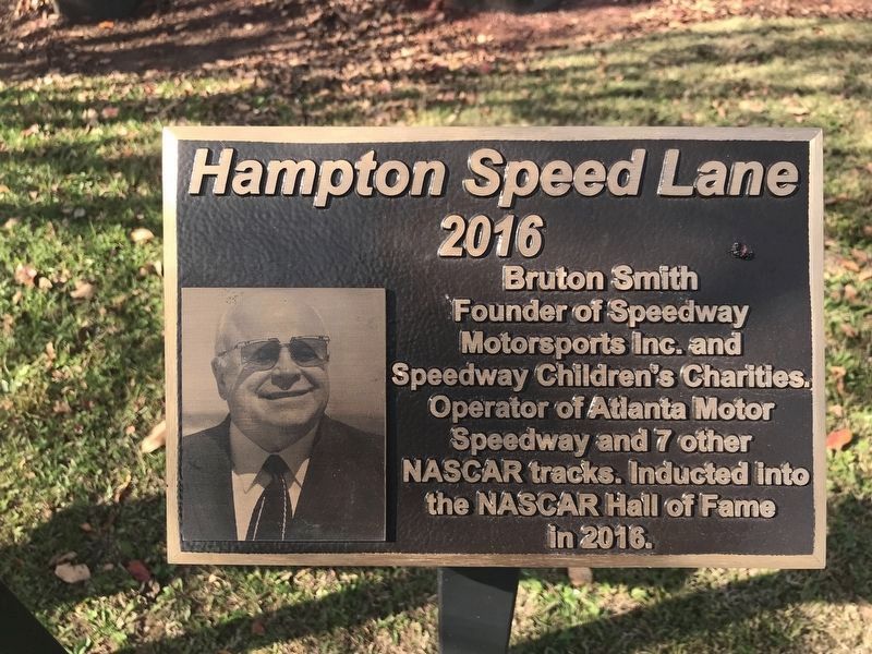 Bruton Smith Marker. Click for full size. Bruton Smith Marker image. Click for full size.
