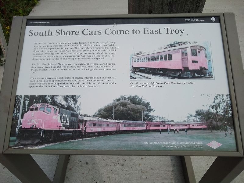 South Shore Cars Come to East Troy Marker image. Click for full size.