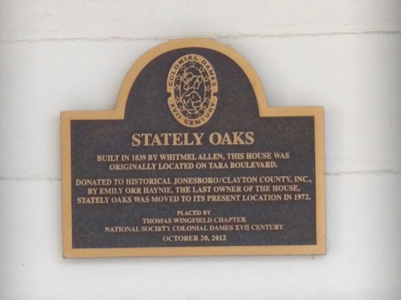 Stately Oaks Marker image. Click for full size.