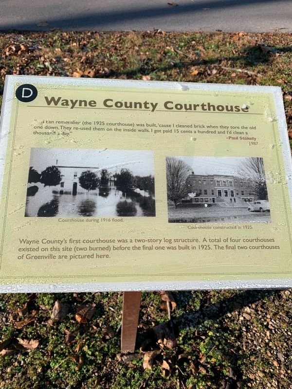 Wayne County Courthouse Marker image. Click for full size.