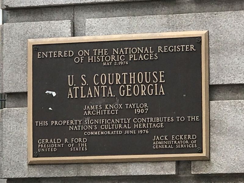 U.S. Courthouse, Atlanta, Georgia Marker image. Click for full size.