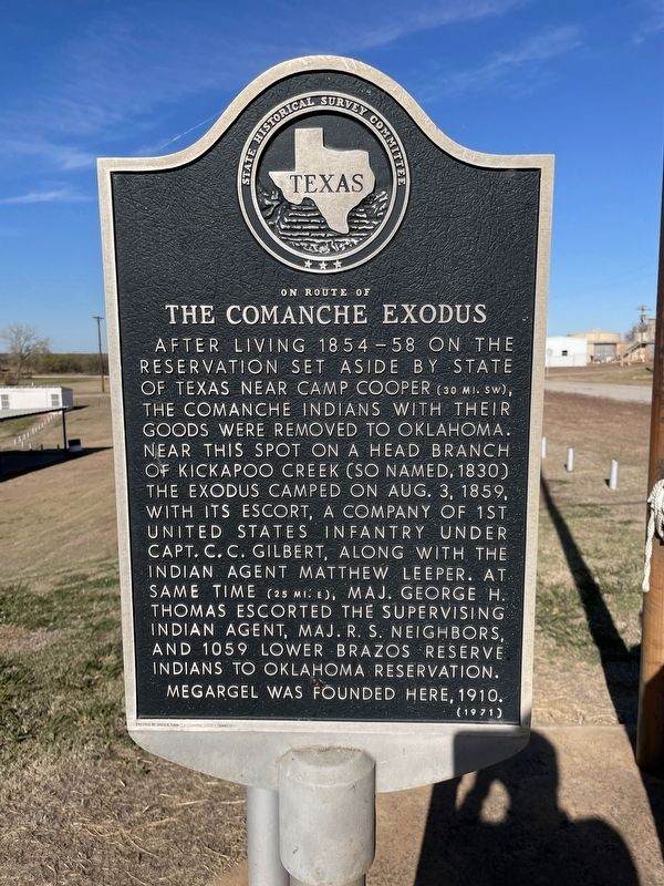 On Route of the Comanche Exodus Marker image. Click for full size.