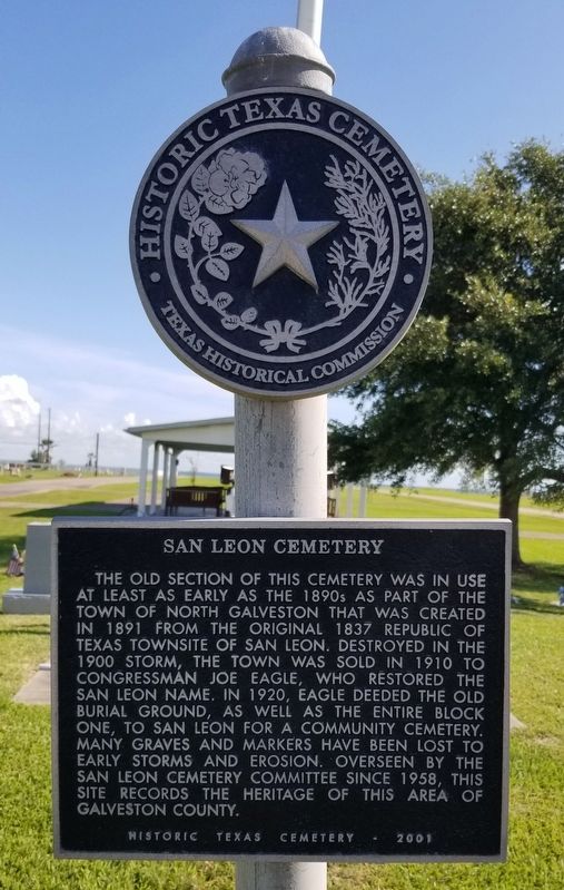 San Leon Cemetery Marker image. Click for full size.
