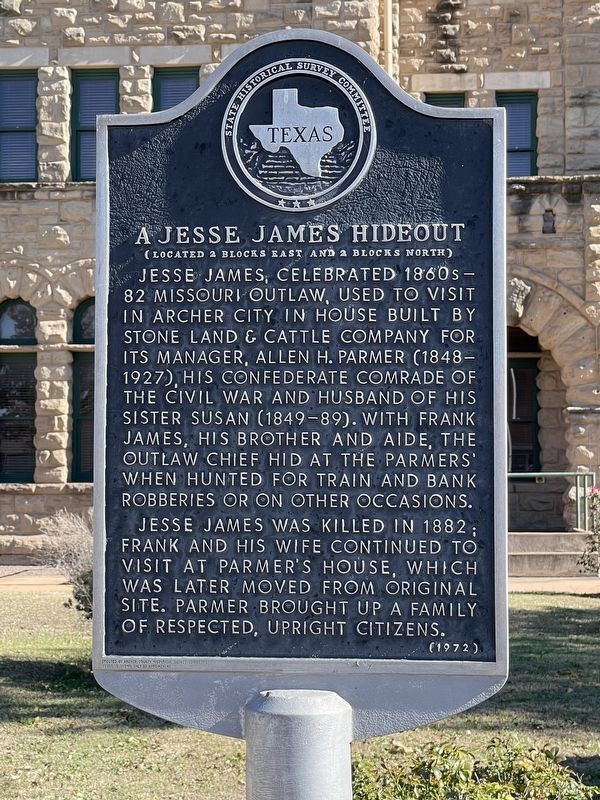 A Jesse James Hideout Marker image. Click for full size.