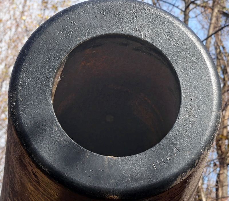 15 inch Rodman Gun<br>49618 lbs<br>CC 1864 image. Click for full size.