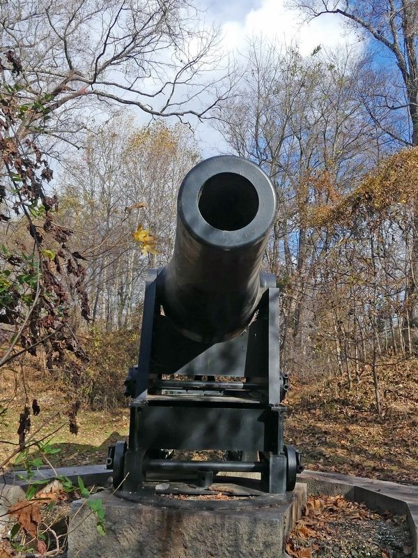 15 inch Rodman Gun<br>49618 lbs<br>CC 1864 image. Click for full size.