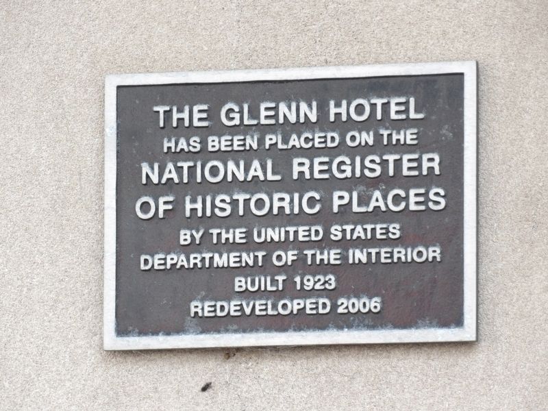 The Glenn Hotel Marker image. Click for full size.