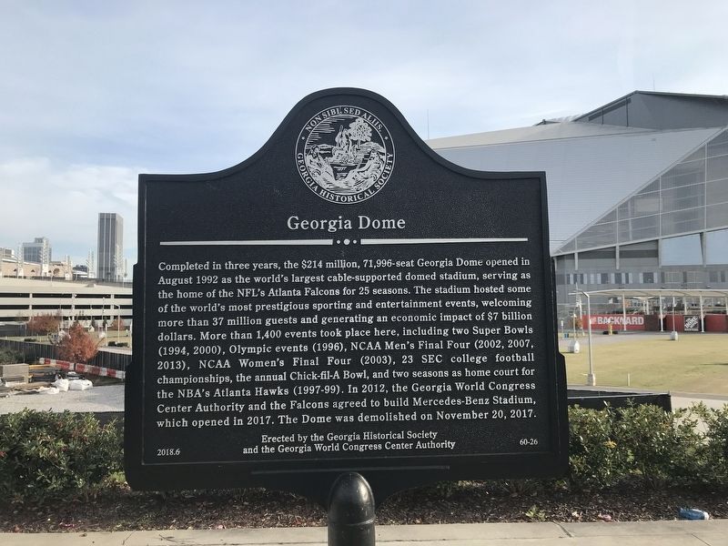 Georgia Dome Marker image. Click for full size.