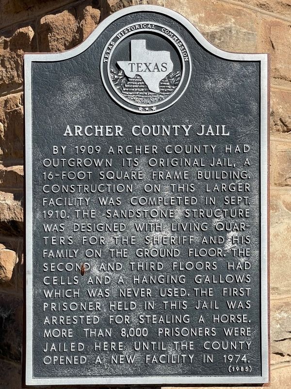Archer County Jail Marker image. Click for full size.