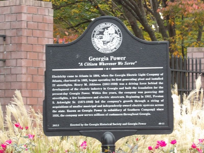 Georgia Power Marker. Click for full size. Georgia Power Marker image. Click for full size.