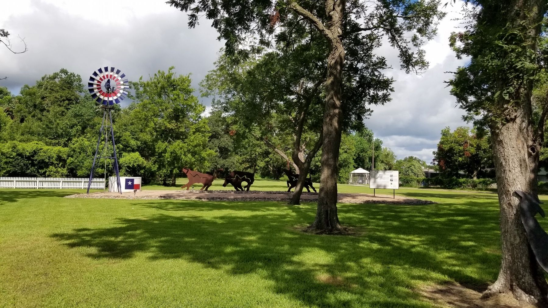 The view of the 1867 Settlement Historic District Marker from the street image. Click for full size.