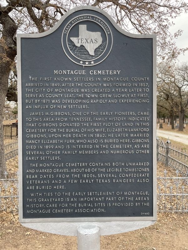 Montague Cemetery Marker image. Click for full size.