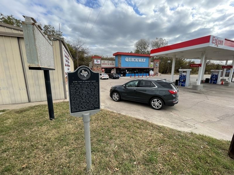 Kiowa Raid on Walnut Creek Marker. Click for full size. Kiowa Raid on Walnut Creek Marker image. Click for full size.