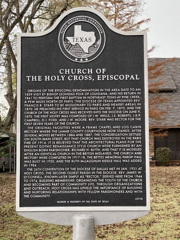Church of the Holy Cross, Episcopal Marker image. Click for full size.