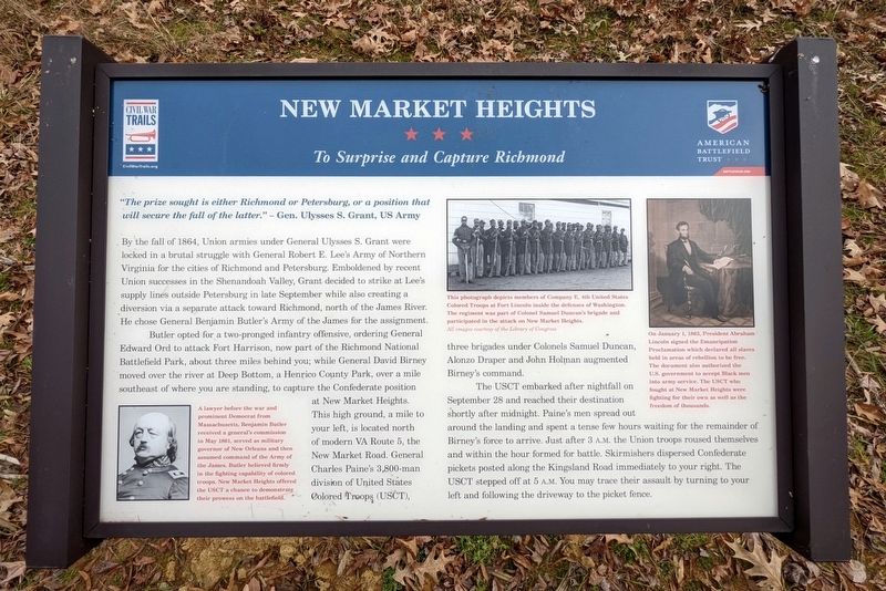 New Market Heights Marker image. Click for full size.