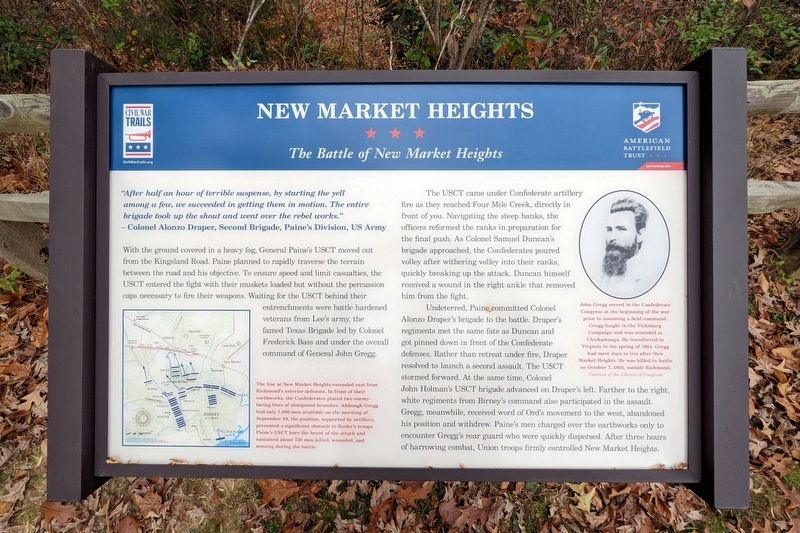 New Market Heights Marker image. Click for full size.