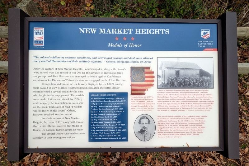 New Market Heights Marker image. Click for full size.