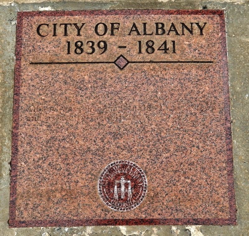City of Albany Marker. Click for full size. City of Albany Marker image. Click for full size.