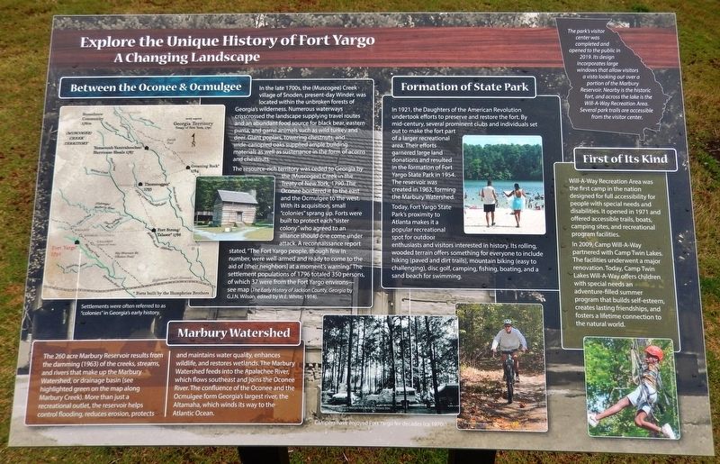Explore the Unique History of Fort Yargo Marker image. Click for full size.