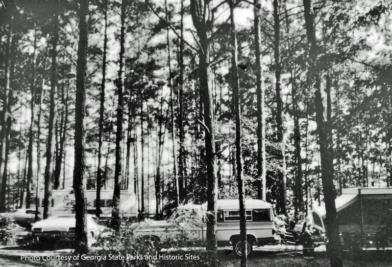 Marker detail: Campers have enjoyed Fort Yargo for decades (ca 1970s). Click for full size. Marker detail: Campers have enjoyed Fort Yargo for decades (ca 1970s) image. Click for full size.