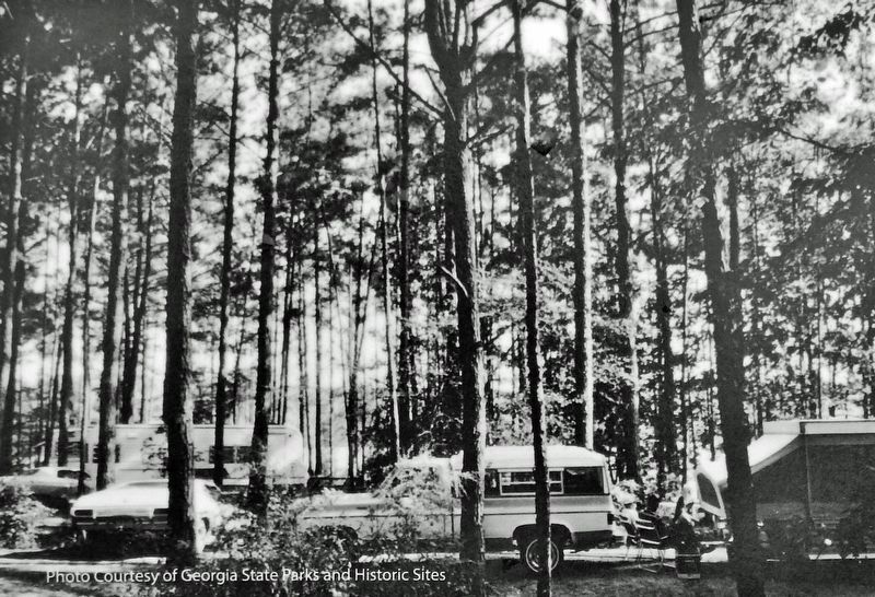 Marker detail: Campers have enjoyed Fort Yargo for decades (ca 1970s) image. Click for full size.