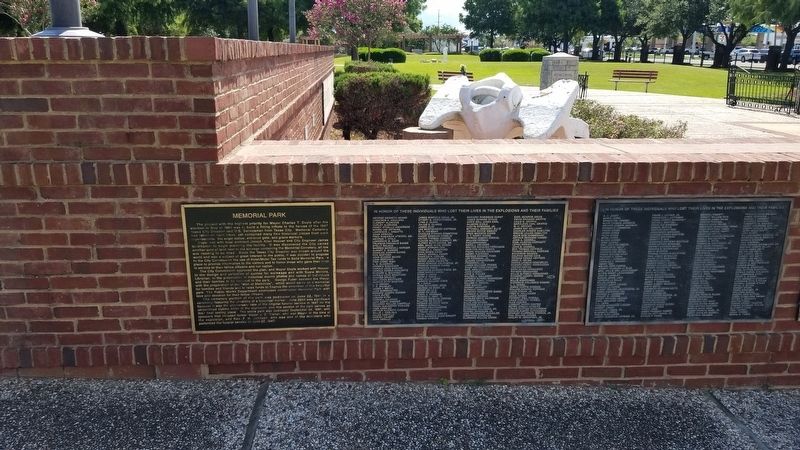The Memorial Park Marker is on the left of the other markers image. Click for full size.