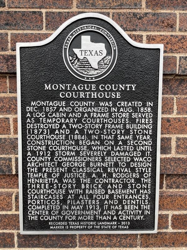 Montague County Courthouse Marker image. Click for full size.