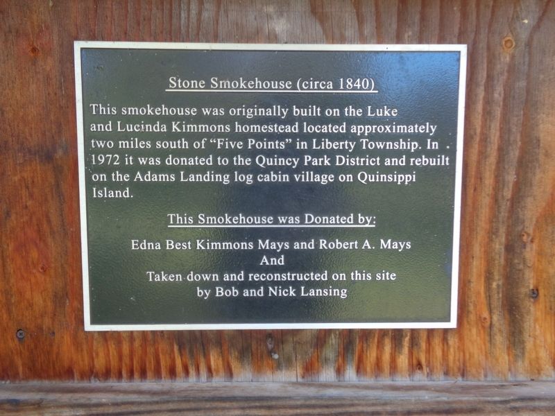 Stone Smokehouse Marker. Click for full size. Stone Smokehouse Marker image. Click for full size.