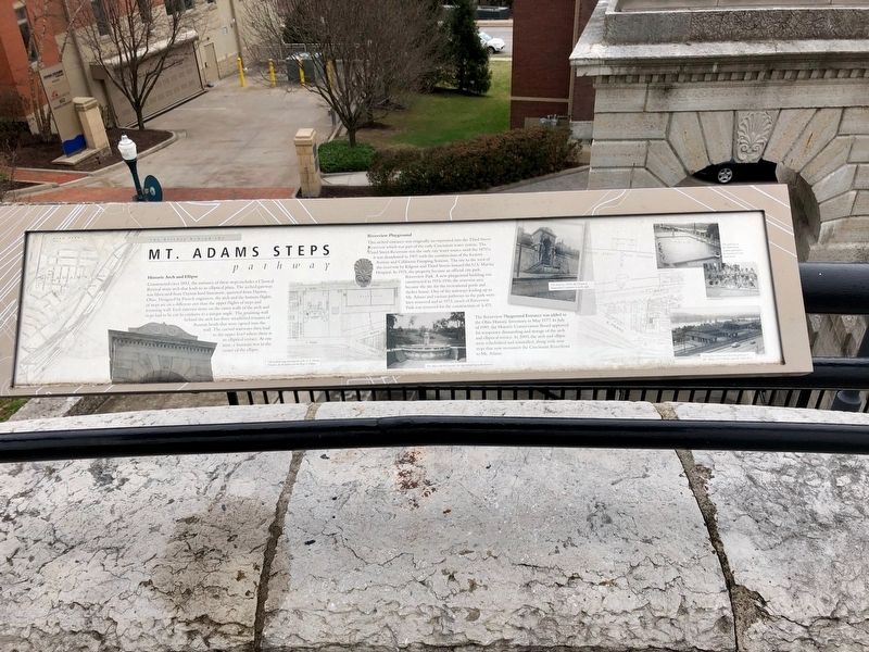 The History Behind the Mt. Adams Steps Pathway Marker image. Click for full size.