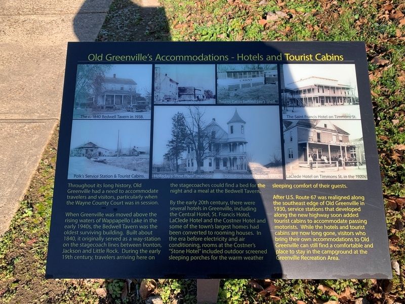 Old Greenvill's Accommodation Marker image. Click for full size.