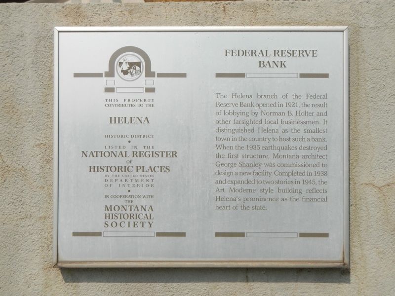 Federal Reserve Bank Marker. Click for full size. Federal Reserve Bank Marker image. Click for full size.
