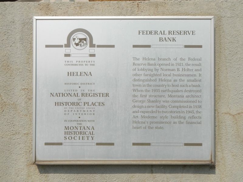 Federal Reserve Bank Marker image. Click for full size.