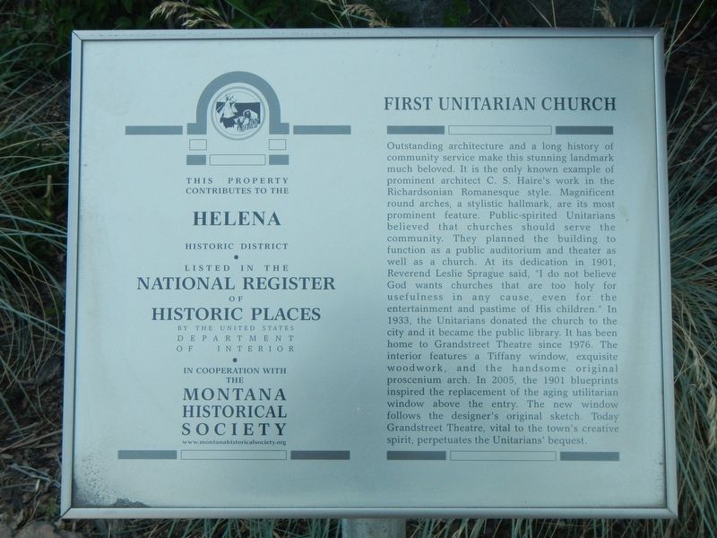 First Unitarian Church Marker image. Click for full size.