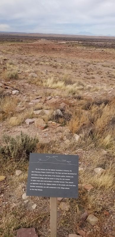 The Nuvatukya'ovi Marker and the mountain. Click for full size. The Nuvatukya'ovi Marker and the mountain image. Click for full size.