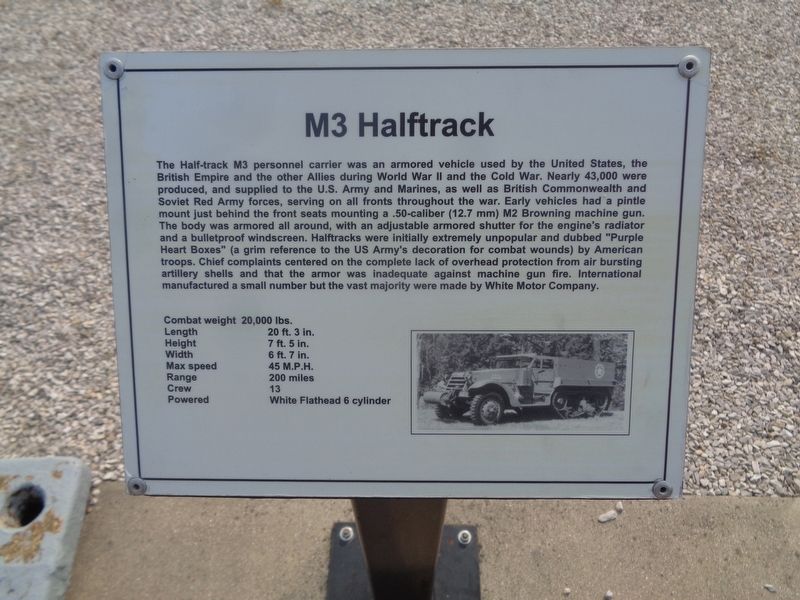 M3 Halftrack Marker image. Click for full size.