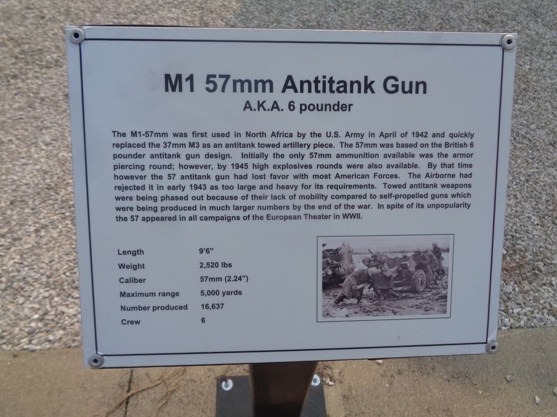 M1 57mm Antitank Gun Marker image. Click for full size.