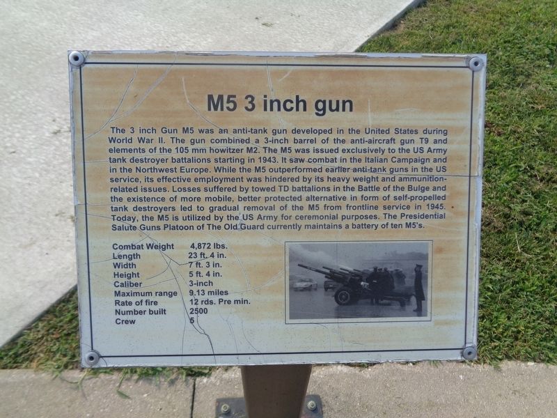 M5 3 inch gun Marker image. Click for full size.