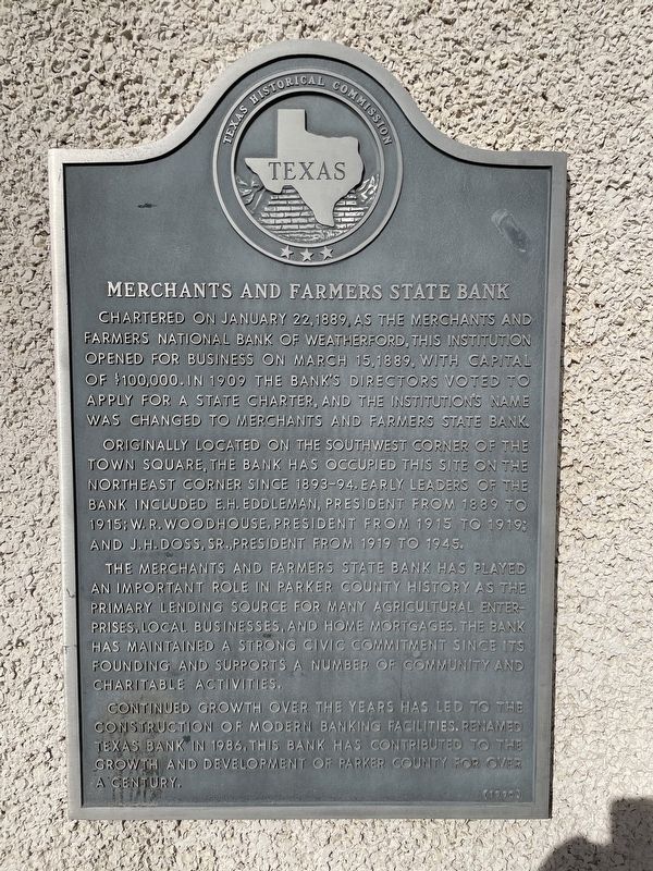 Merchants and Farmers State Bank Marker image. Click for full size.