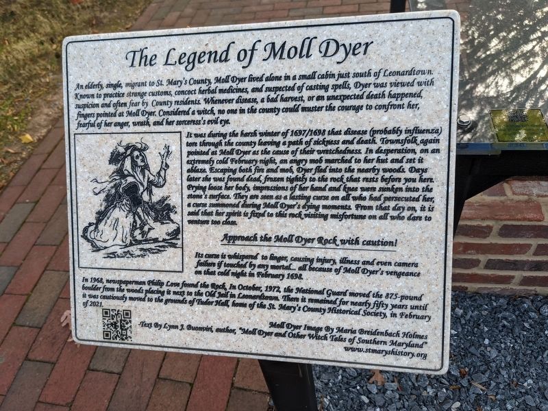 The Legend of Moll Dyer Marker image. Click for full size.