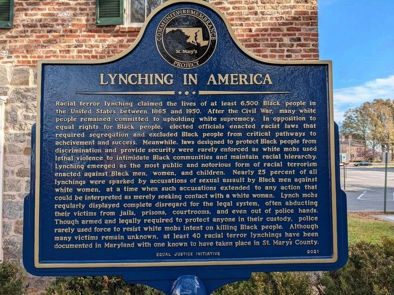 Lynching in America marker image. Click for full size.