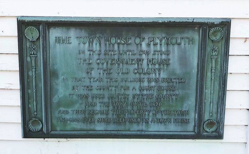 The Town House of Plymouth Marker image. Click for full size.