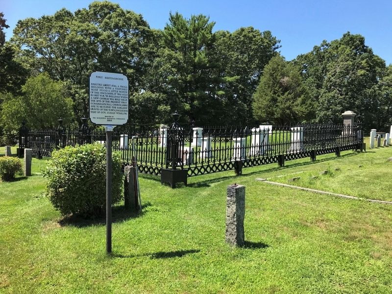 First Meetinghouse Marker. Click for full size. First Meetinghouse Marker image. Click for full size.