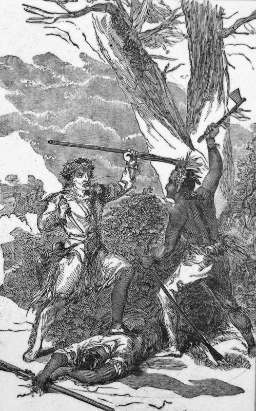 Marker detail: Indian Attacks. Click for full size. Marker detail: Indian Attacks image. Click for full size.