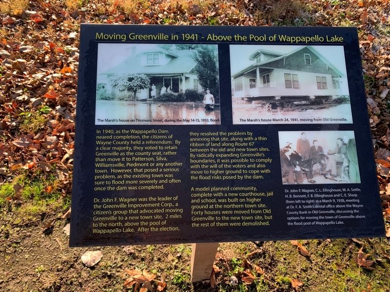 Moving Greenvville in 1941 Marker image. Click for full size.