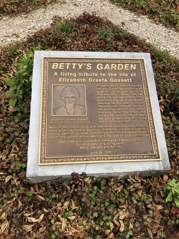 Betty's Garden Marker. Click for full size. Betty's Garden Marker image. Click for full size.