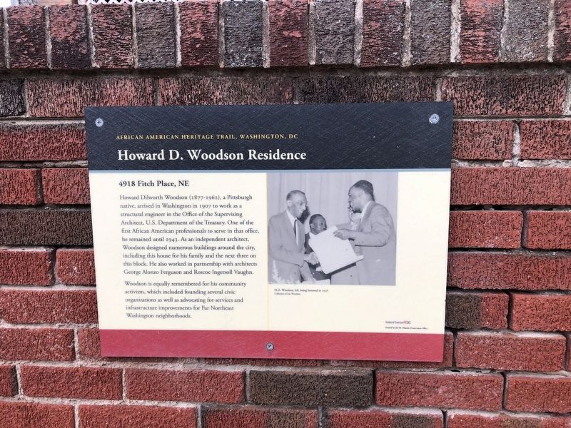 Howard D. Woodson Residence Marker image. Click for full size.