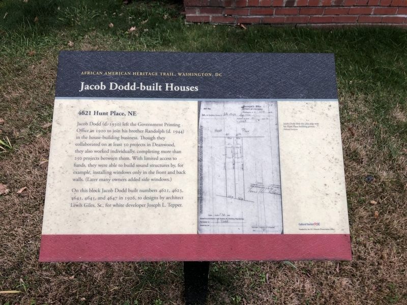 Jacob Dodd-built Houses Marker image. Click for full size.