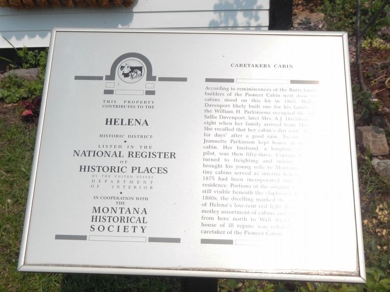 Caretaker's Cabin Marker image. Click for full size.