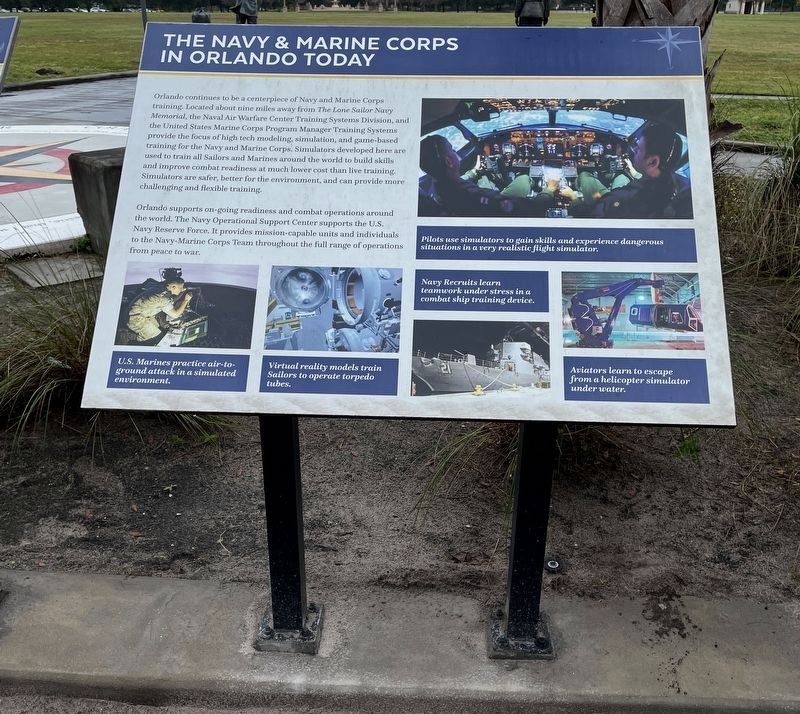 The Navy & Marine Corps in Orlando Today Marker image. Click for full size.